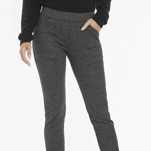 Anatomie jenny tweed stretchy pull on gray pants L office travel workout